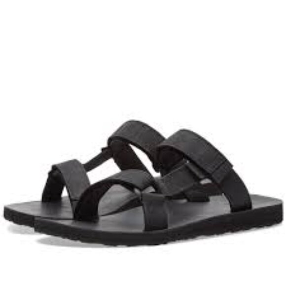 TEVA  UNIVERSAL SLIDE MENS SANDALS  BLACK Leather, Men Sizes    New - Picture 1 of 6